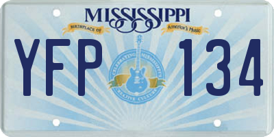 MS license plate YFP134