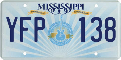 MS license plate YFP138