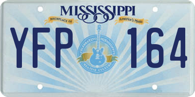 MS license plate YFP164
