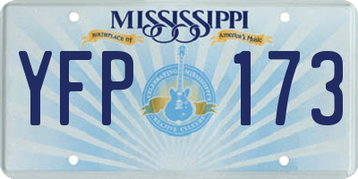 MS license plate YFP173