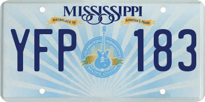 MS license plate YFP183