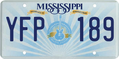 MS license plate YFP189