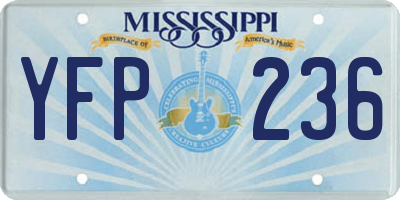 MS license plate YFP236