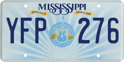 MS license plate YFP276