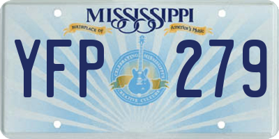 MS license plate YFP279