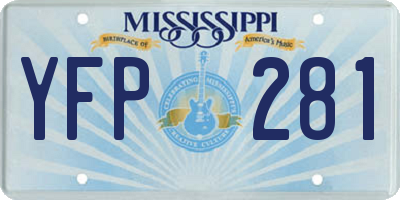 MS license plate YFP281