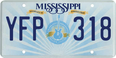 MS license plate YFP318