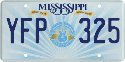 MS license plate YFP325