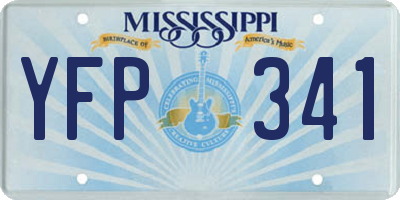 MS license plate YFP341