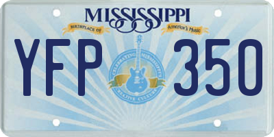 MS license plate YFP350