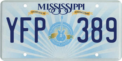 MS license plate YFP389