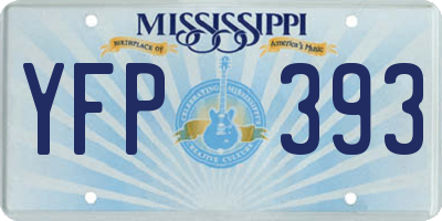 MS license plate YFP393