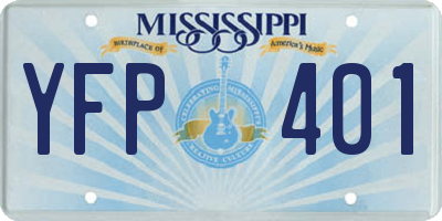 MS license plate YFP401