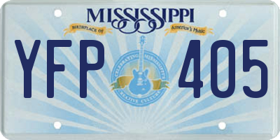 MS license plate YFP405