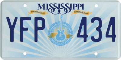 MS license plate YFP434