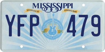 MS license plate YFP479