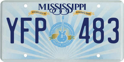 MS license plate YFP483