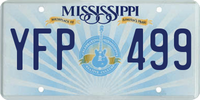 MS license plate YFP499