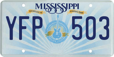 MS license plate YFP503