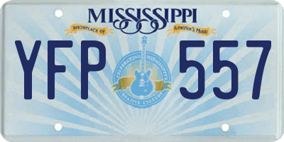 MS license plate YFP557