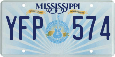 MS license plate YFP574