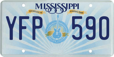 MS license plate YFP590