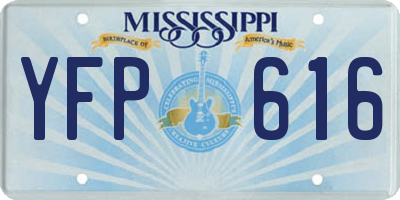 MS license plate YFP616