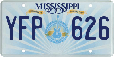 MS license plate YFP626