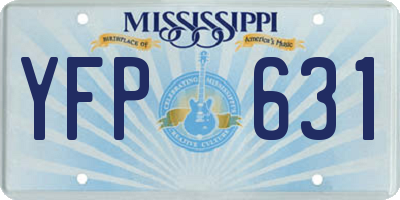 MS license plate YFP631