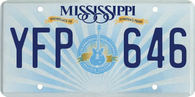 MS license plate YFP646
