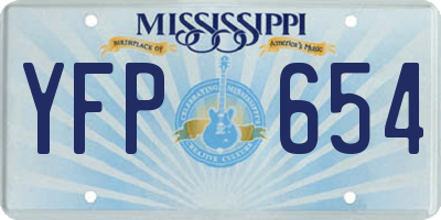 MS license plate YFP654