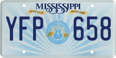 MS license plate YFP658