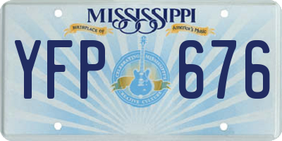 MS license plate YFP676