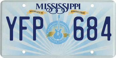 MS license plate YFP684