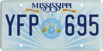 MS license plate YFP695