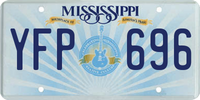MS license plate YFP696