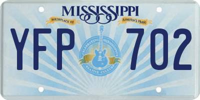 MS license plate YFP702