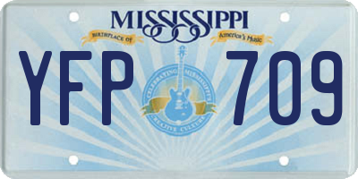 MS license plate YFP709