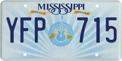 MS license plate YFP715
