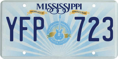 MS license plate YFP723