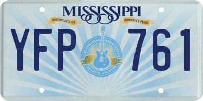 MS license plate YFP761