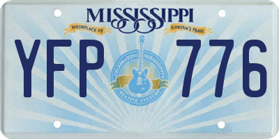 MS license plate YFP776