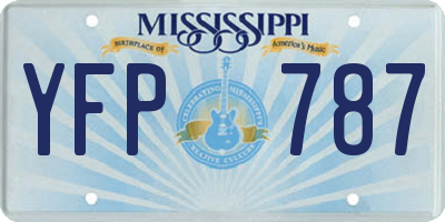 MS license plate YFP787
