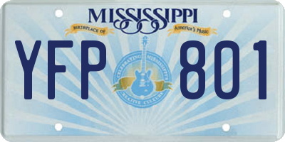 MS license plate YFP801