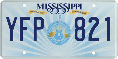 MS license plate YFP821
