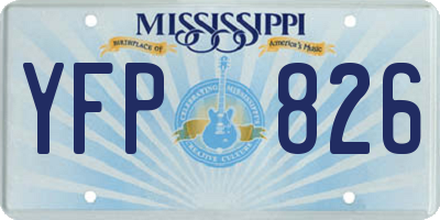 MS license plate YFP826