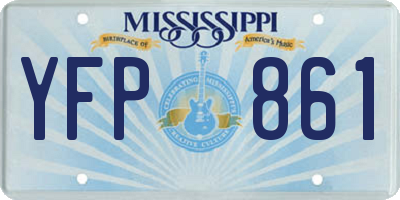 MS license plate YFP861
