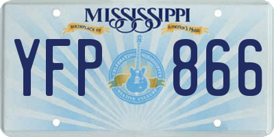 MS license plate YFP866
