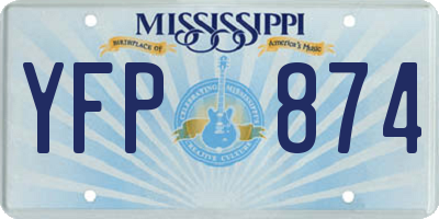 MS license plate YFP874