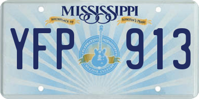 MS license plate YFP913